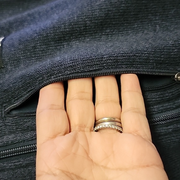 Patagonia Men's Deep Blue Zip-Up Sweater Size XXL - Picture 3 of 8